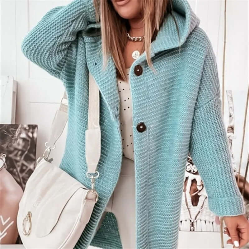 Women’s Luxury Hooded Sweater Cardigan