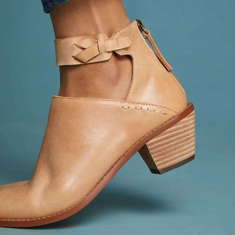 Beige Orthopedic Ankle Shoes for Women