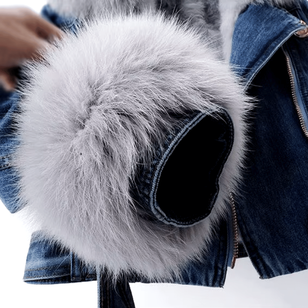 Livia Denim Fur Jacket