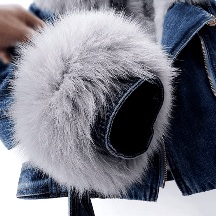 Livia Denim Fur Jacket