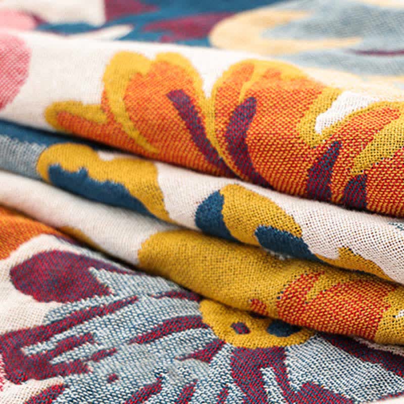 Reversible Cotton Flower Quilt – Organic Double-Sided Bedding