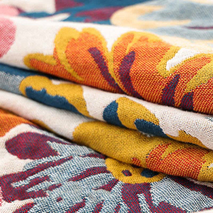 Reversible Cotton Flower Quilt – Organic Double-Sided Bedding