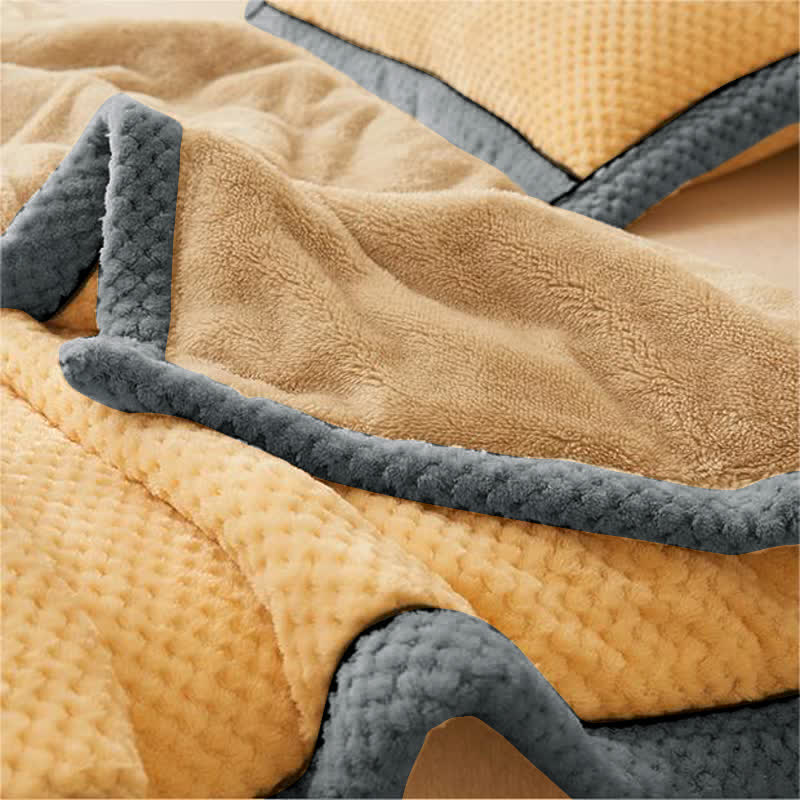 Microfiber Coral Fleece Throw Blanket with Zipper