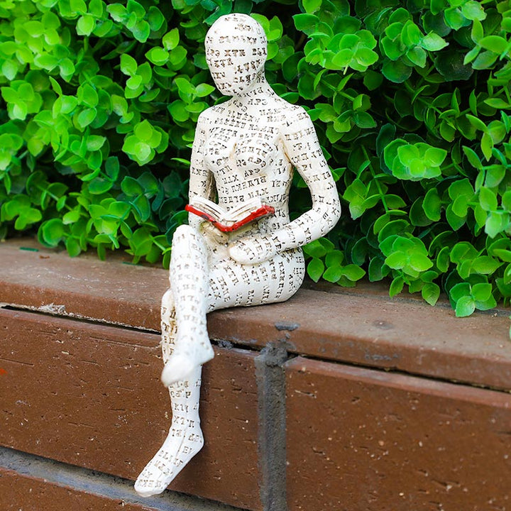 Reading Woman Sculpture Bookshelf Decor