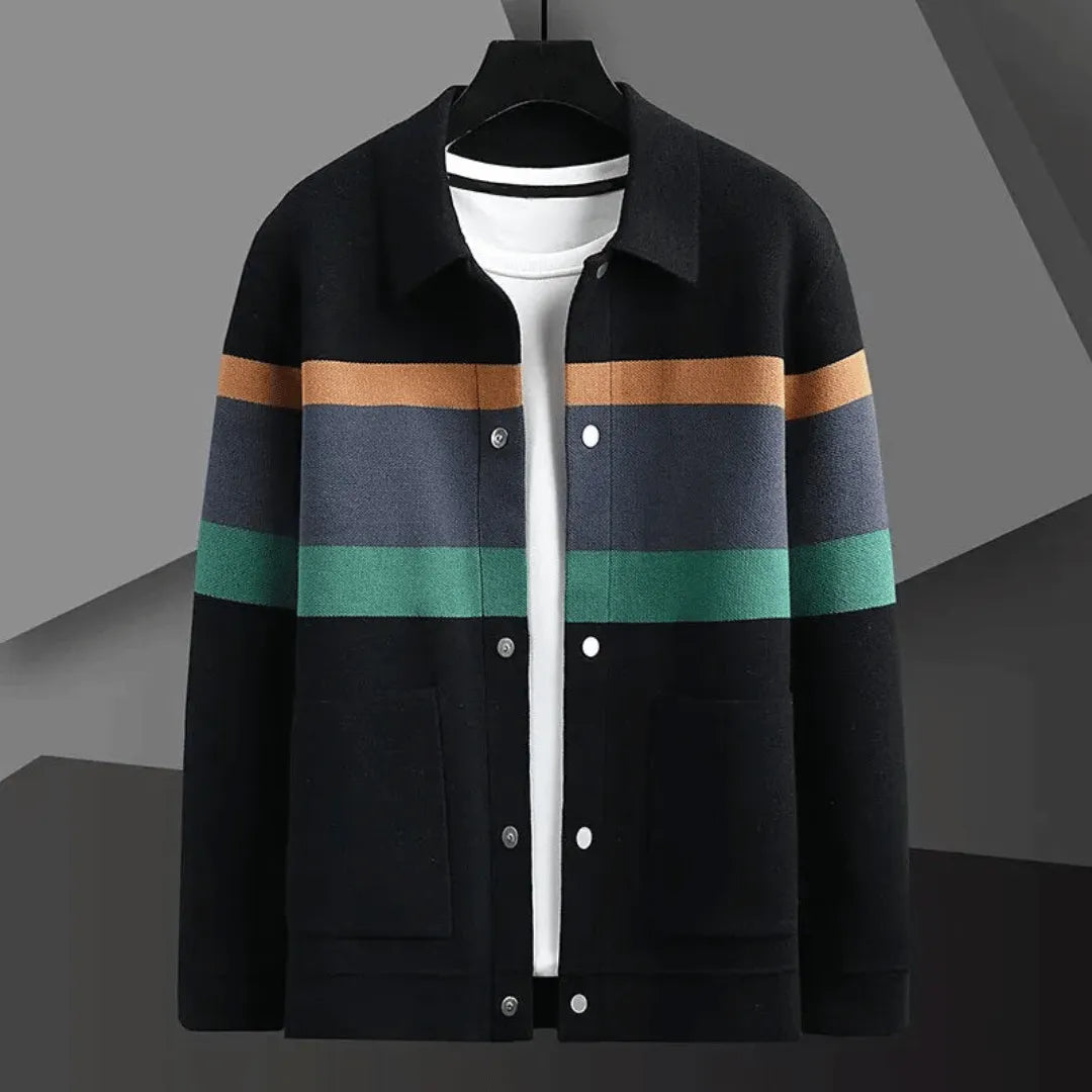 Callum Jacquard Knit Cardigan