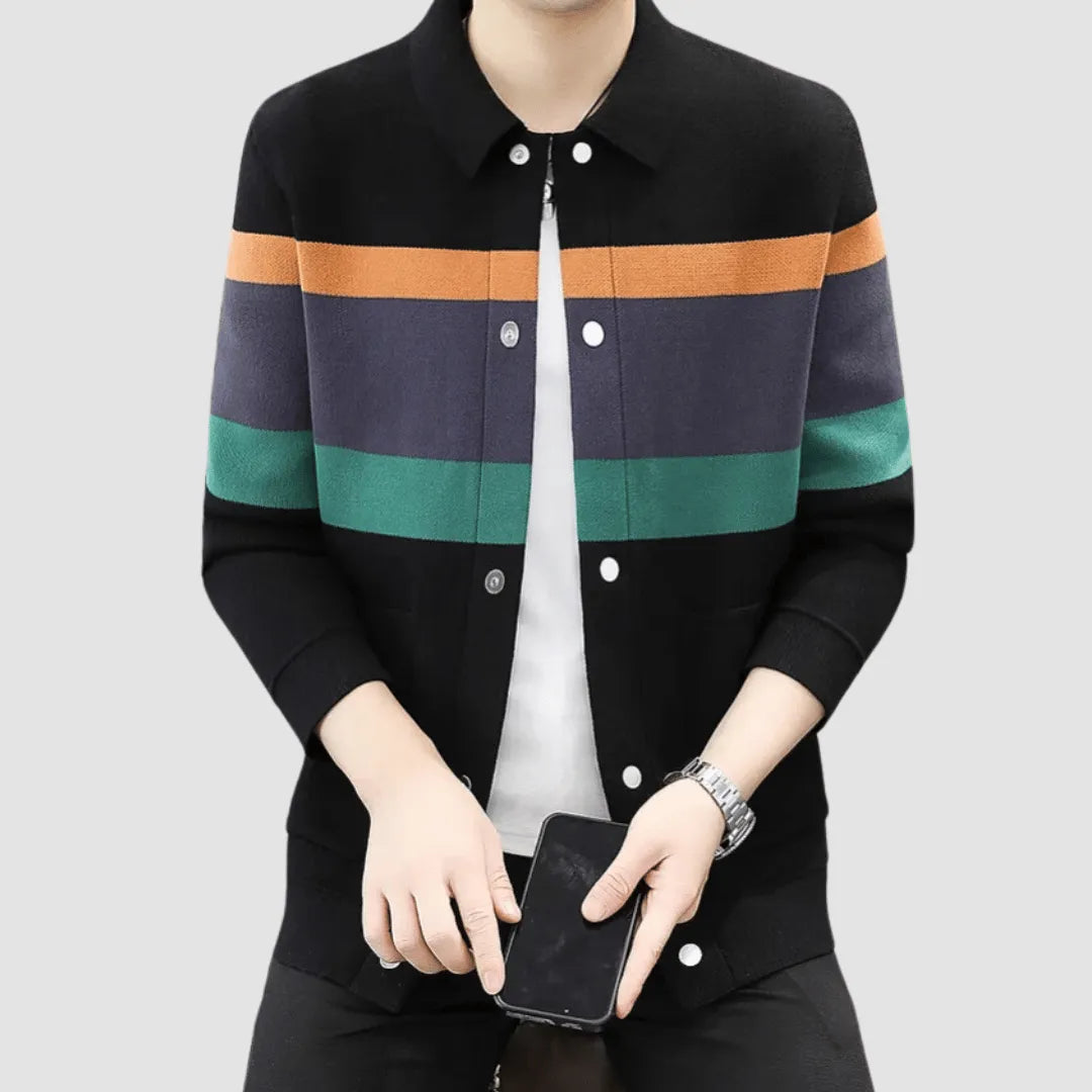 Callum Jacquard Knit Cardigan