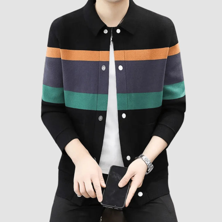 Callum Jacquard Knit Cardigan