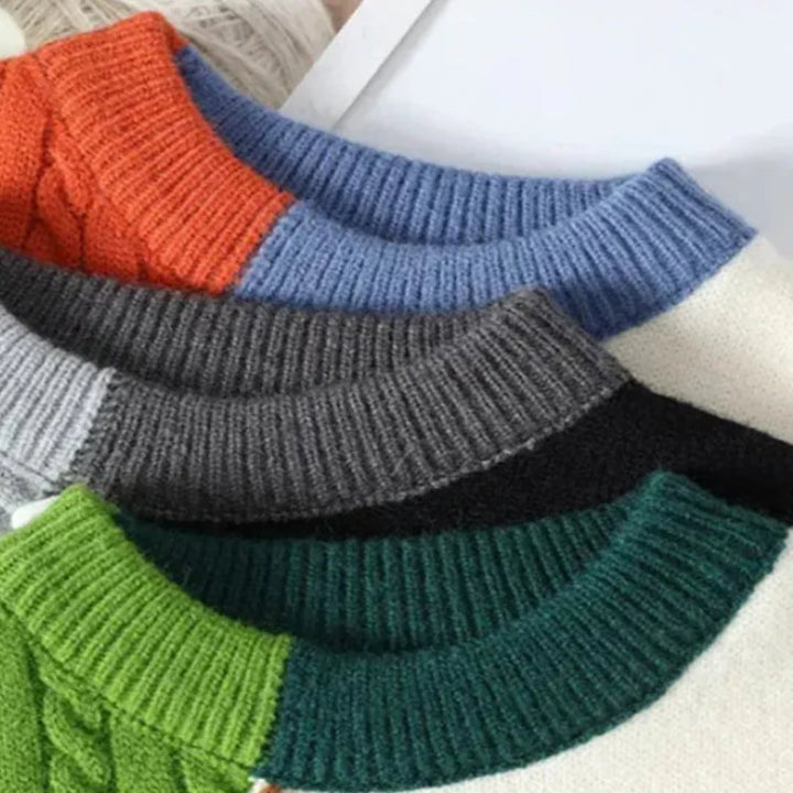 Astra Patchwork Crewneck Sweater
