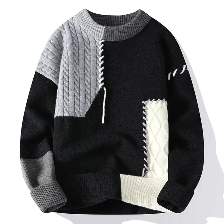 Astra Patchwork Crewneck Sweater