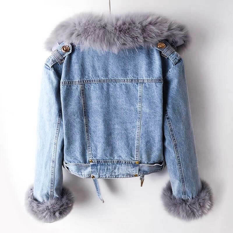 Valeria Denim Fur Jacket