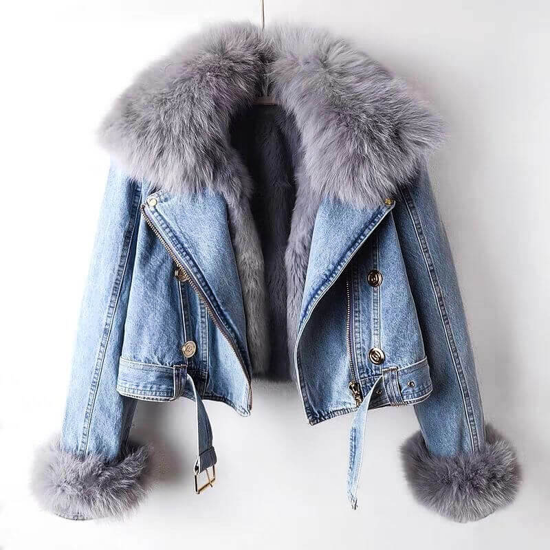 Valeria Denim Fur Jacket