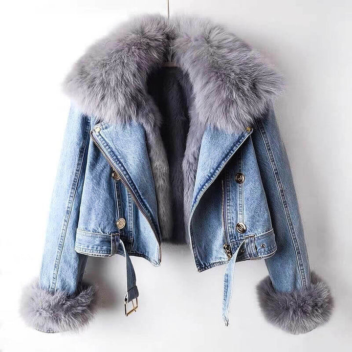 Valeria Denim Fur Jacket