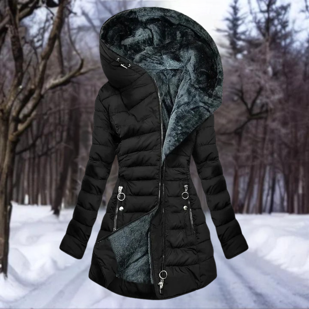 Milano Plush Hooded Coat
