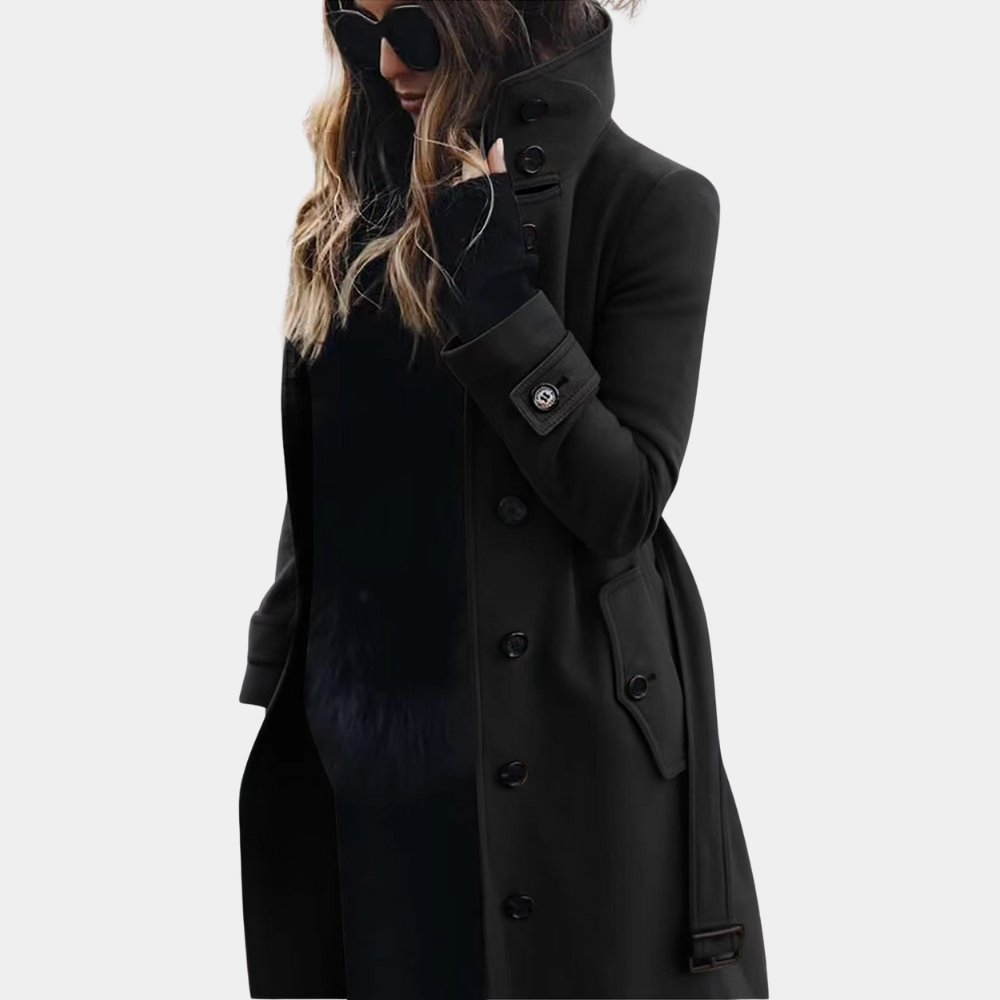 Valencia Double-Breasted Belted Trench Coat