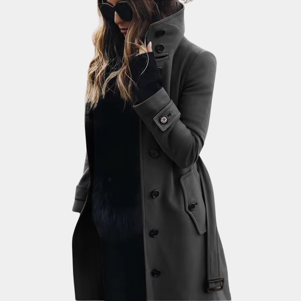 Valencia Double-Breasted Belted Trench Coat