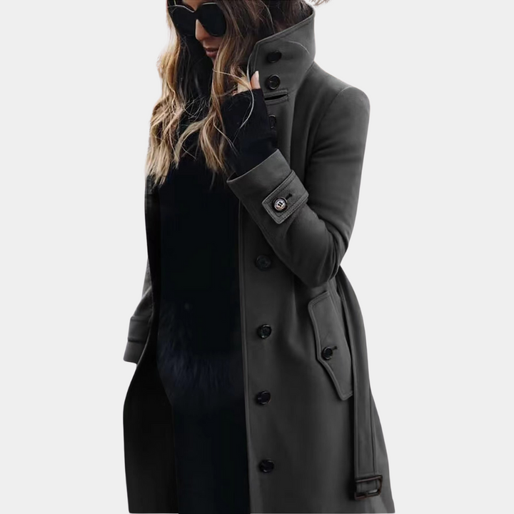 Valencia Double-Breasted Belted Trench Coat