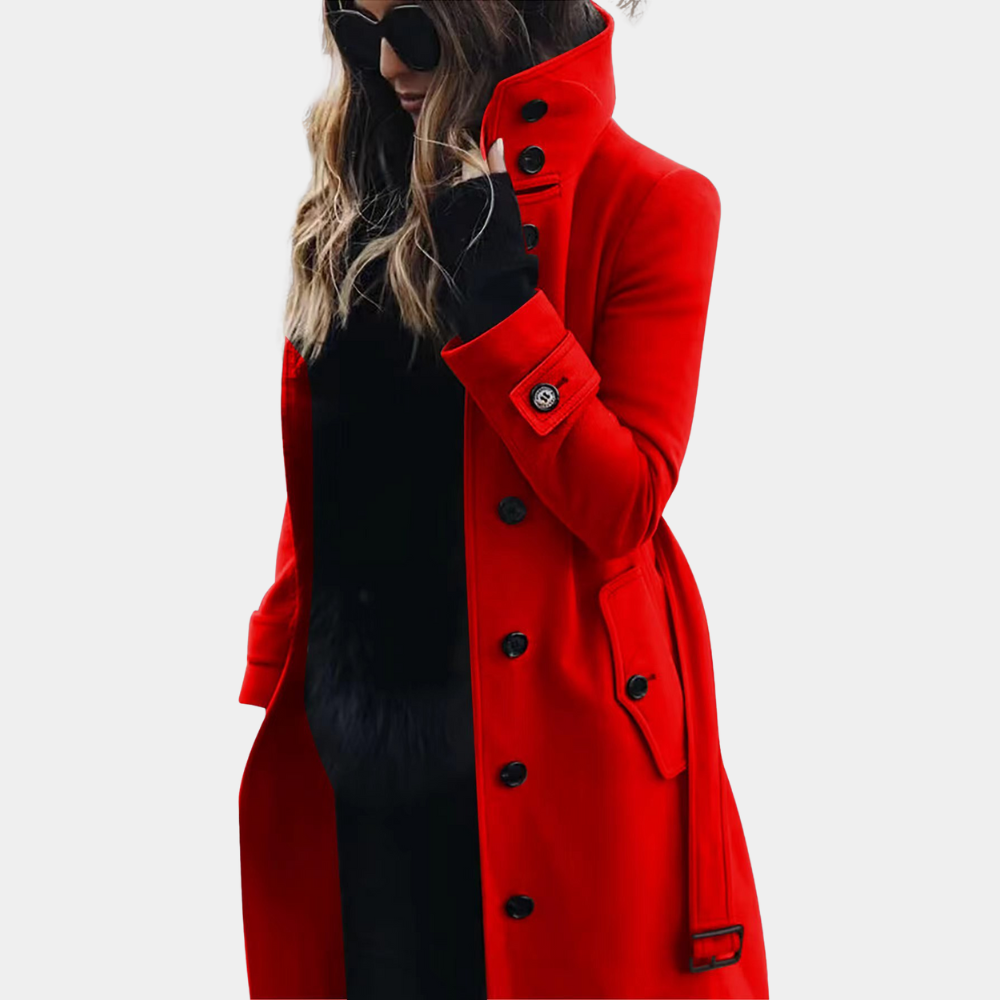 Valencia Double-Breasted Belted Trench Coat