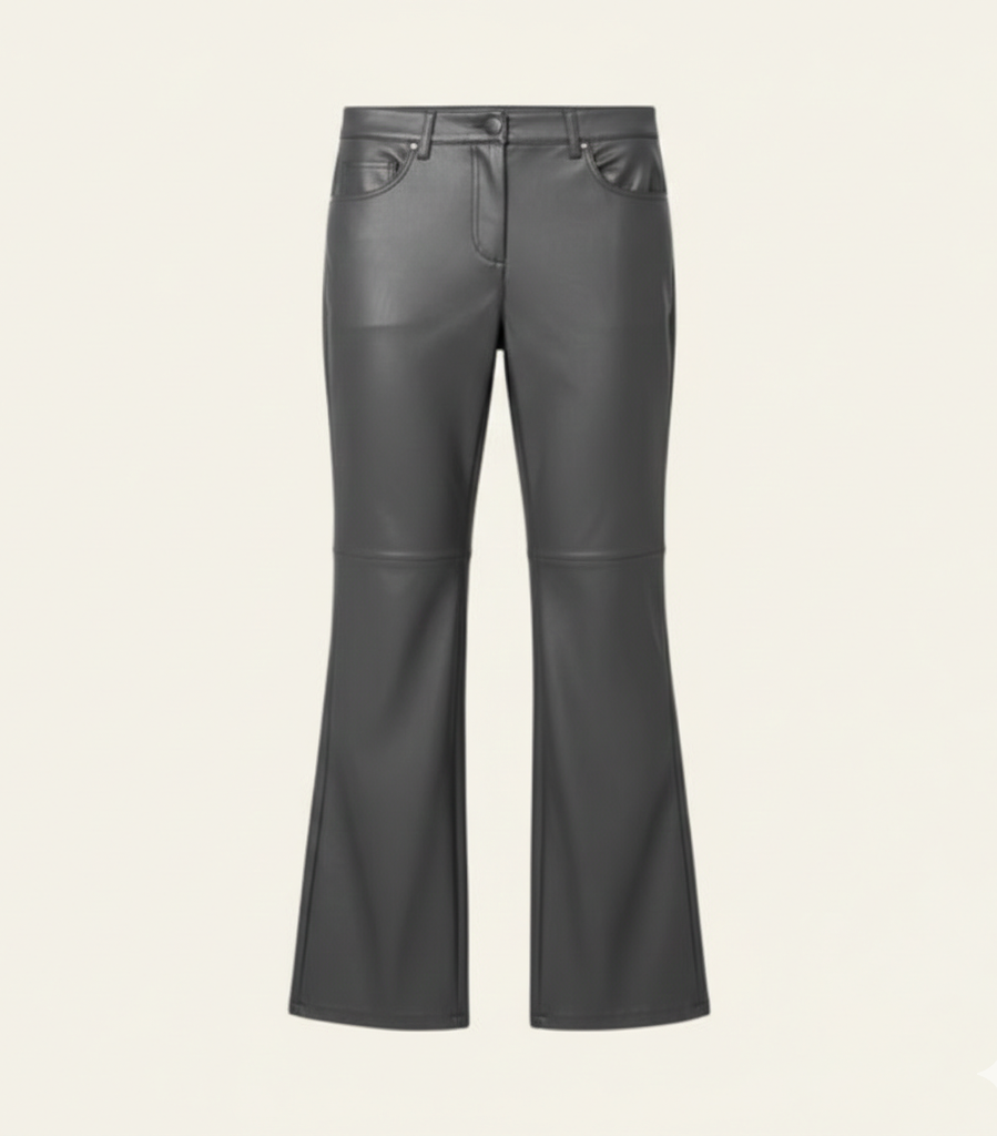 Capri Flared Leather Pants