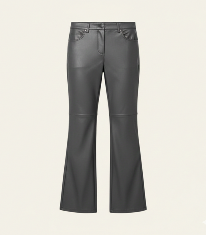 Capri Flared Leather Pants