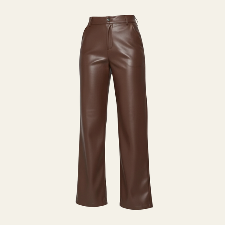 Como Straight-Leg Faux Leather Pants