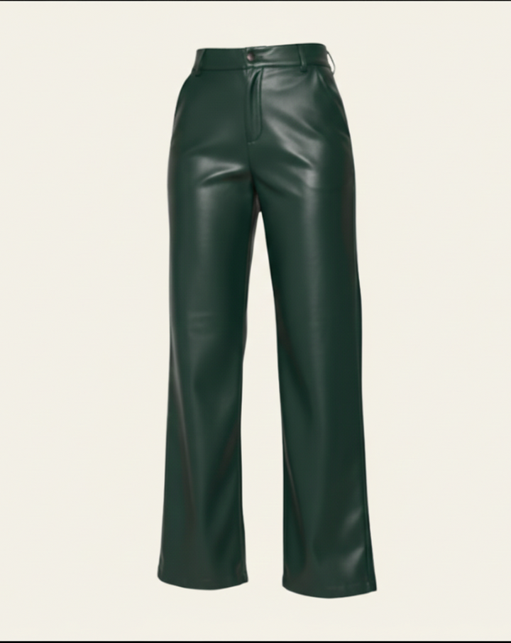 Como Straight-Leg Faux Leather Pants