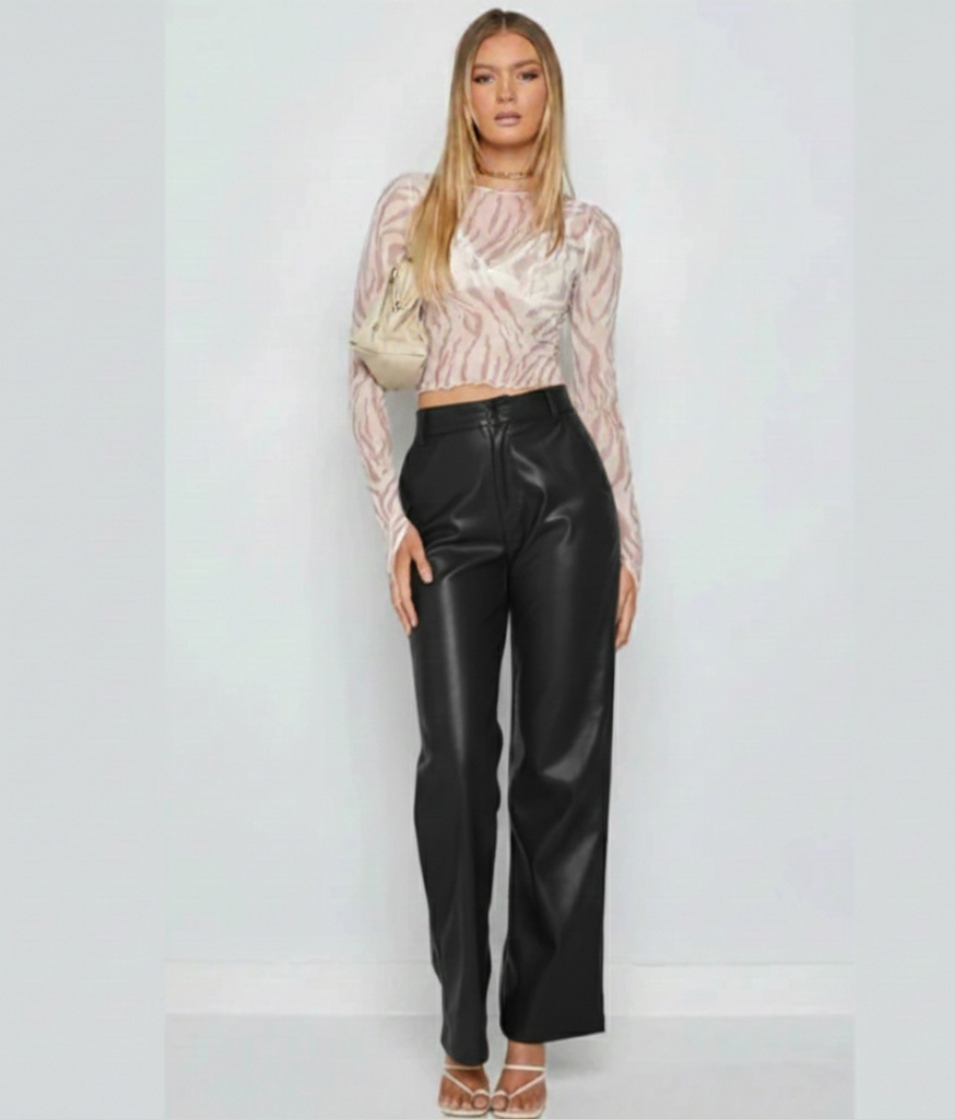 Como Straight-Leg Faux Leather Pants