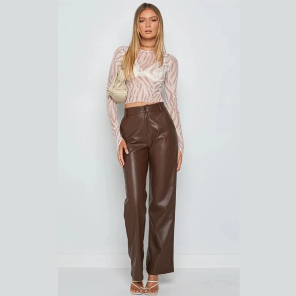 Como Straight-Leg Faux Leather Pants