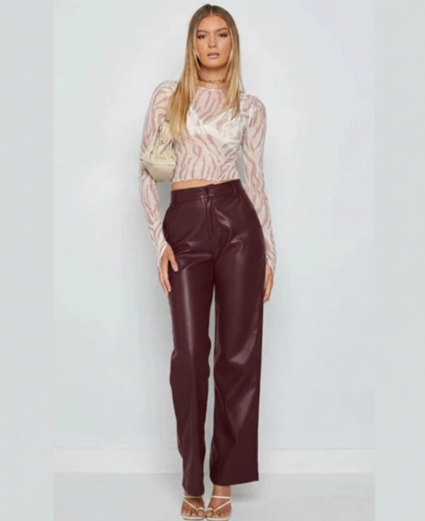 Como Straight-Leg Faux Leather Pants