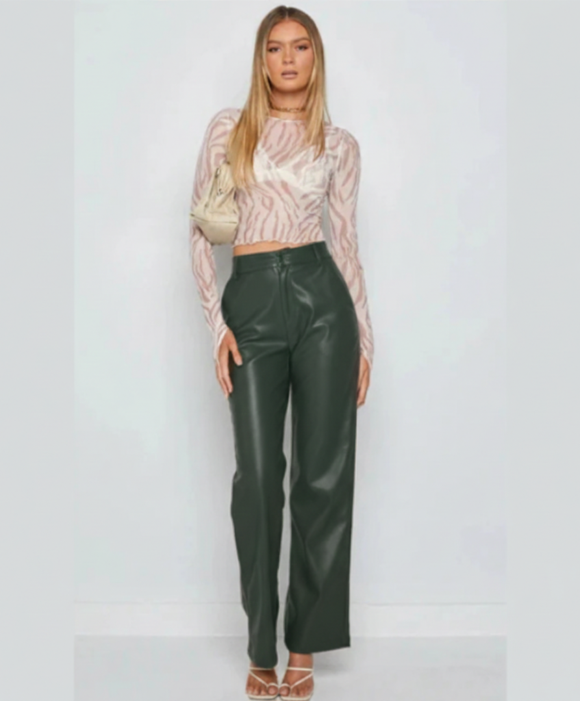 Como Straight-Leg Faux Leather Pants