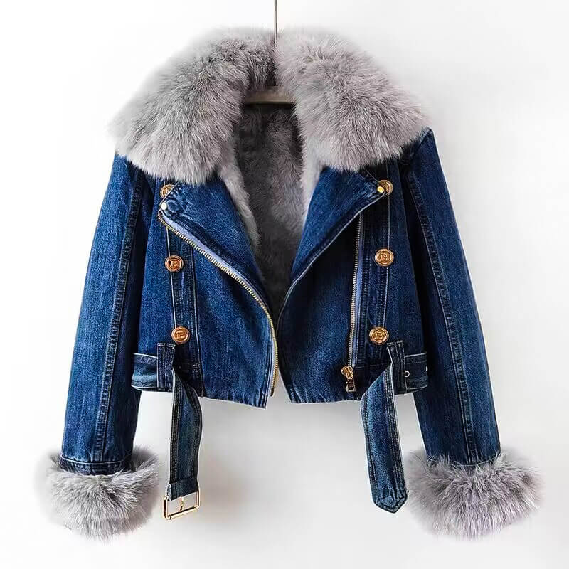 Valeria Denim Fur Jacket