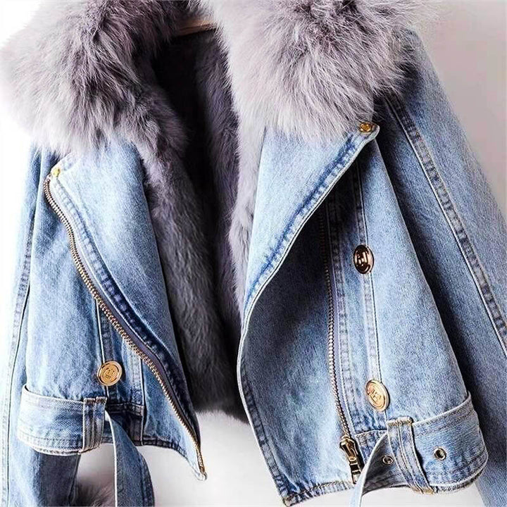 Valeria Denim Fur Jacket