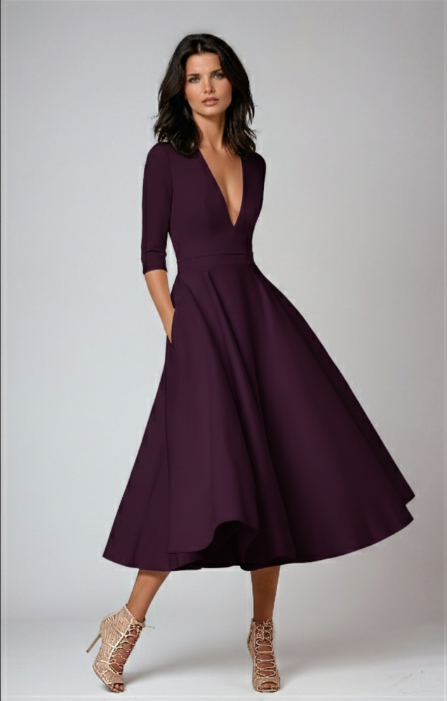 Elara Flared Midi Dress