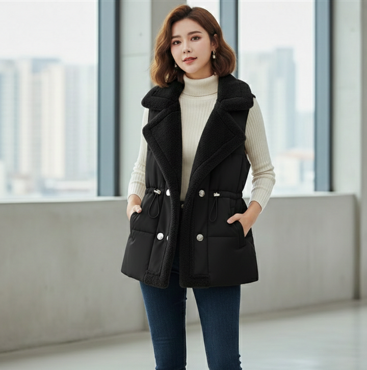 Geneva Faux Fur Quilted Vest