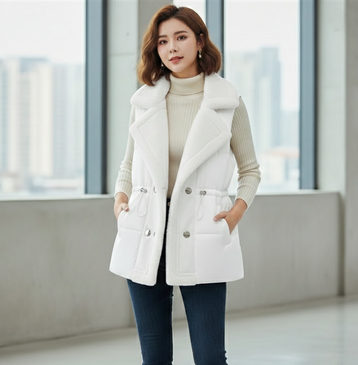 Geneva Faux Fur Quilted Vest