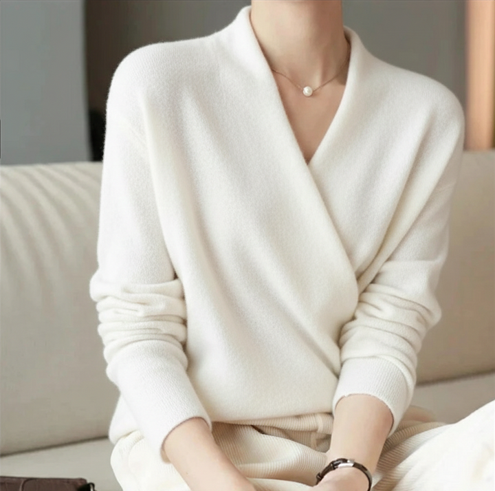 Geneva Wool Wrap Sweater