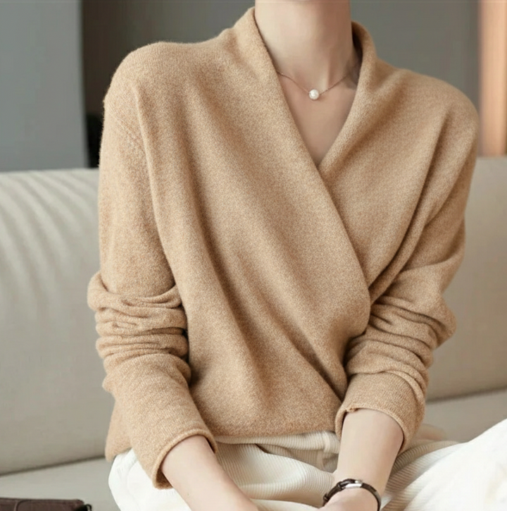 Geneva Wool Wrap Sweater