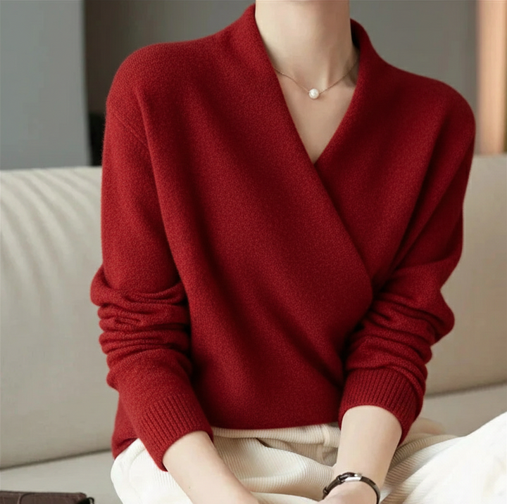 Geneva Wool Wrap Sweater
