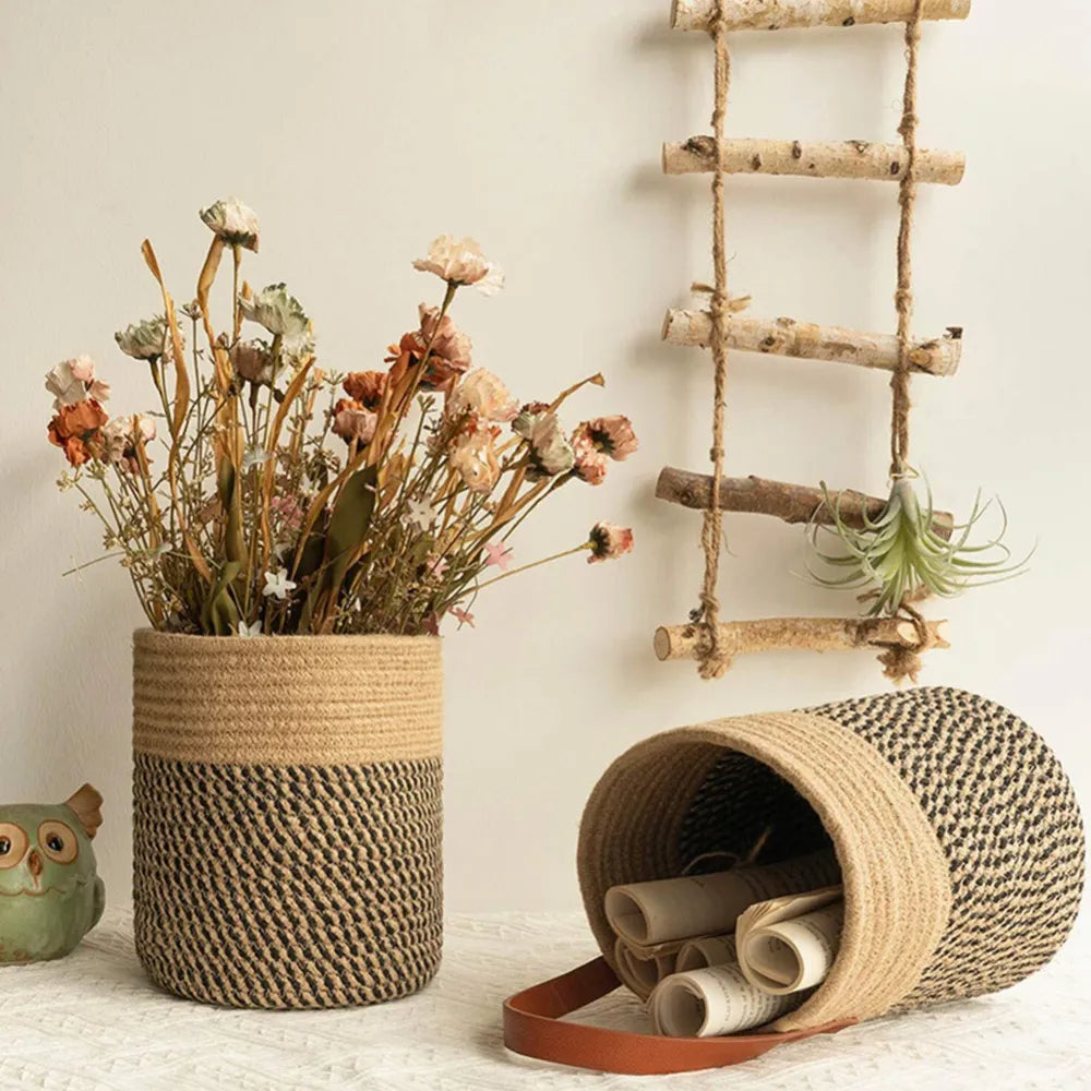 Wall Hanging Woven Storage Basket – Boho-Style Seagrass Organizer