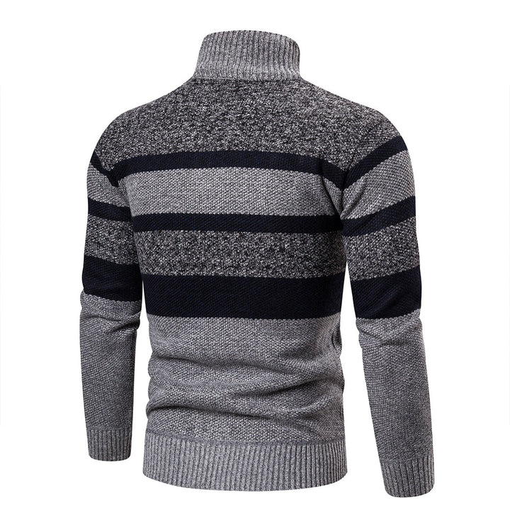 Mens Striped Slim Fit Knitted Cardigan