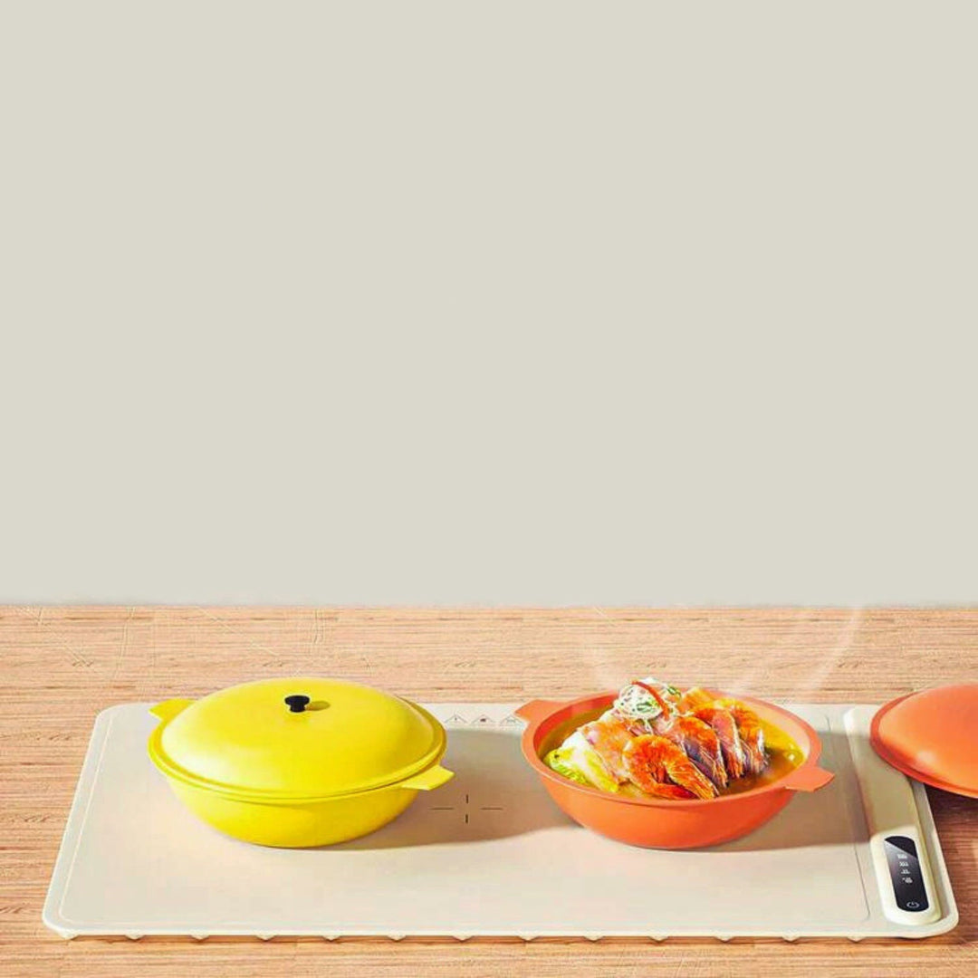 QuickHeat Foldable Table Warming Pad – 8-Setting Portable Food Warmer