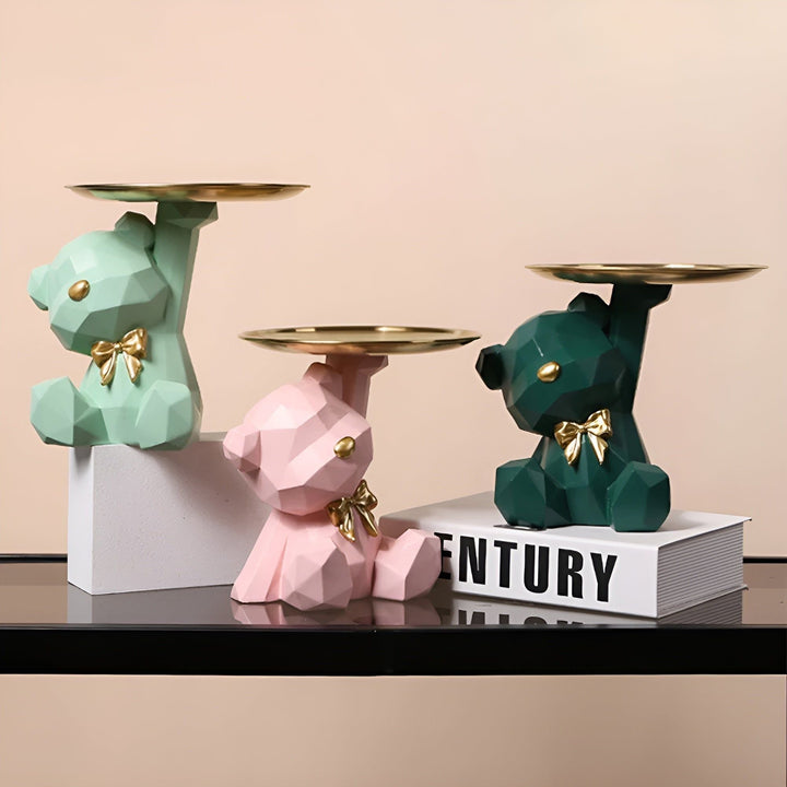 Geometric Bear Key Holder and Desk Organizer