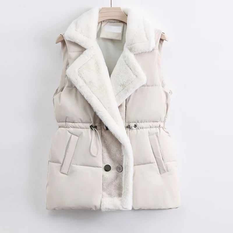 Geneva Faux Fur Quilted Vest