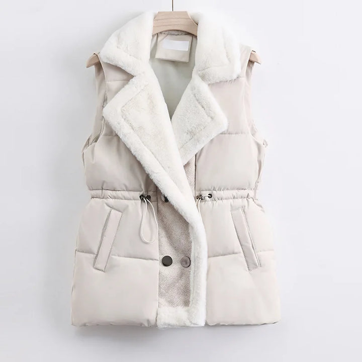 Geneva Faux Fur Quilted Vest