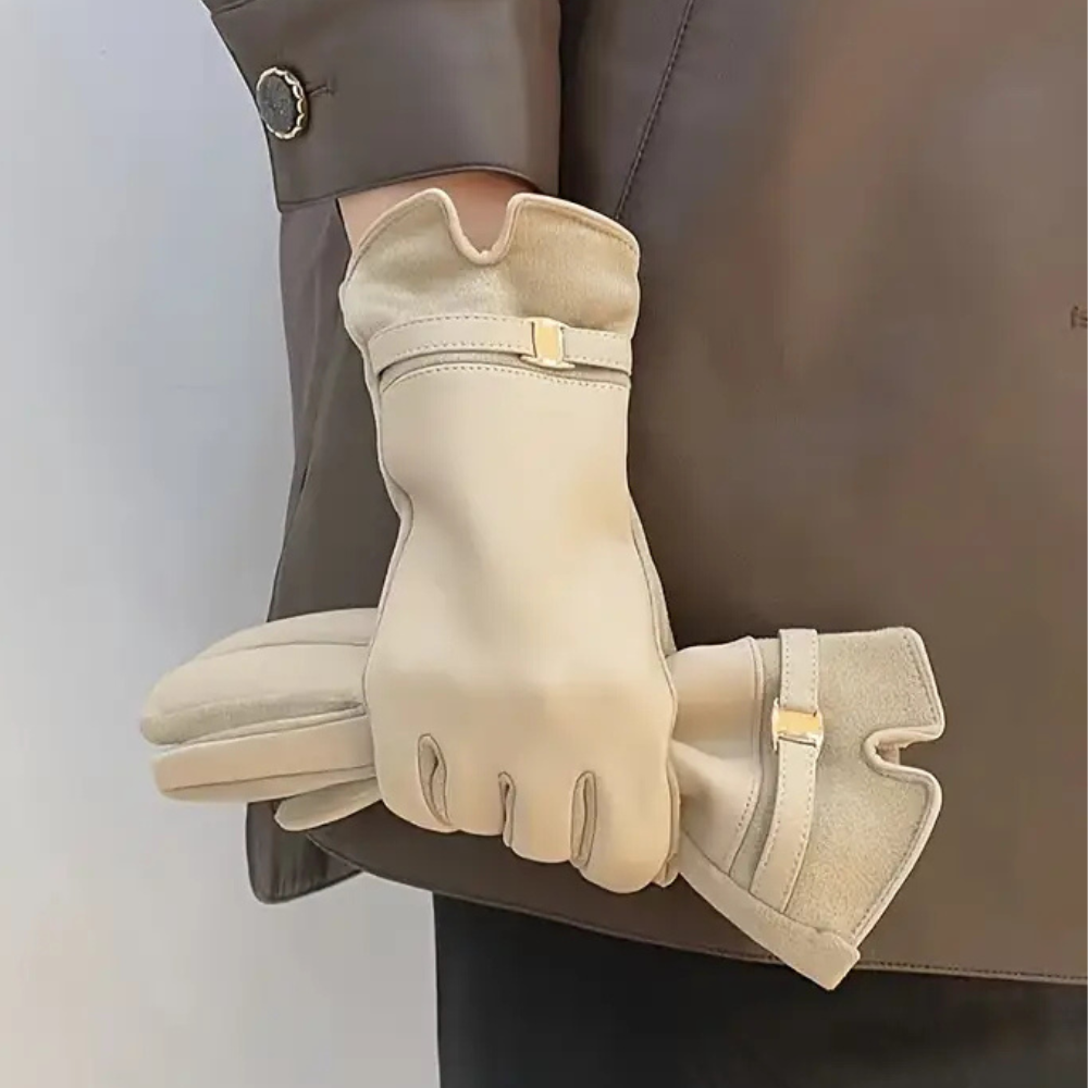 Aya Waterproof Faux Leather Gloves