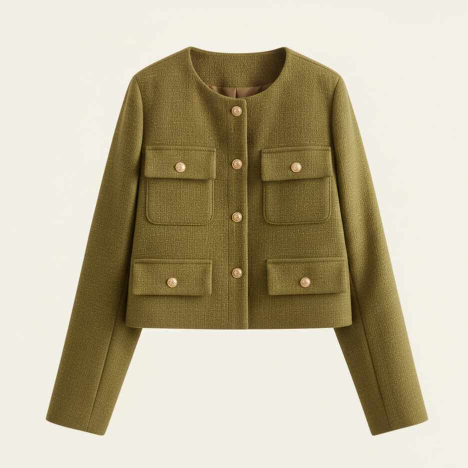 Lisbon Wool Cropped Jacket