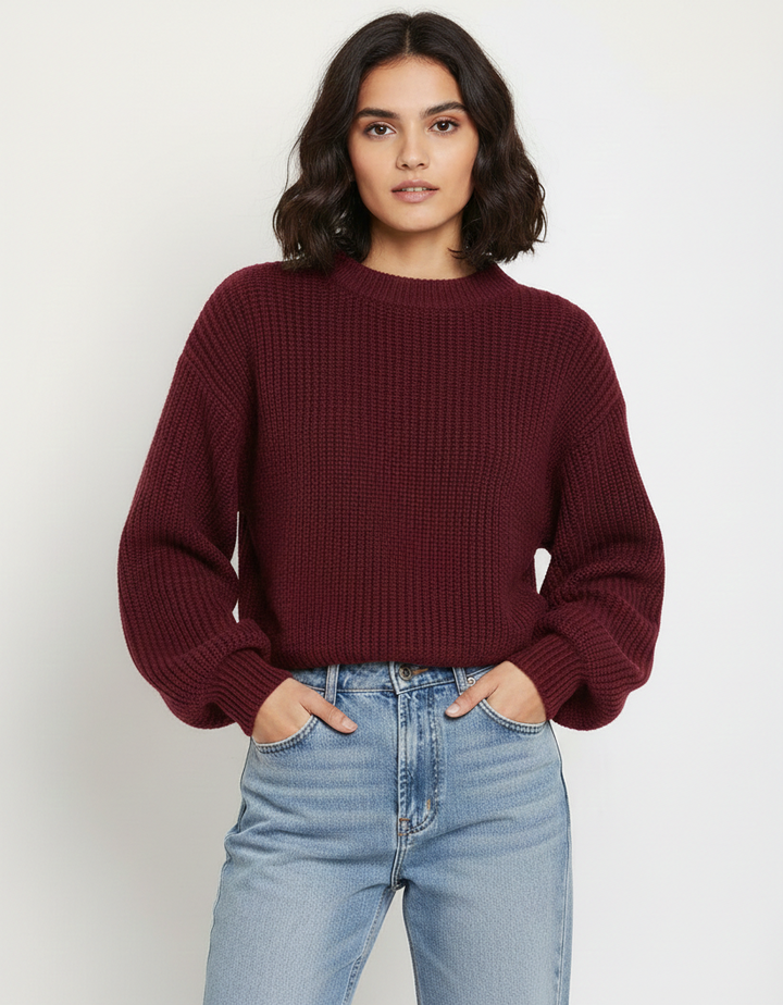 Luna Cropped Knit Sweater