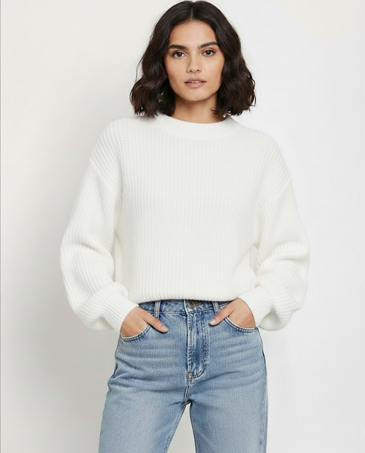 Luna Cropped Knit Sweater