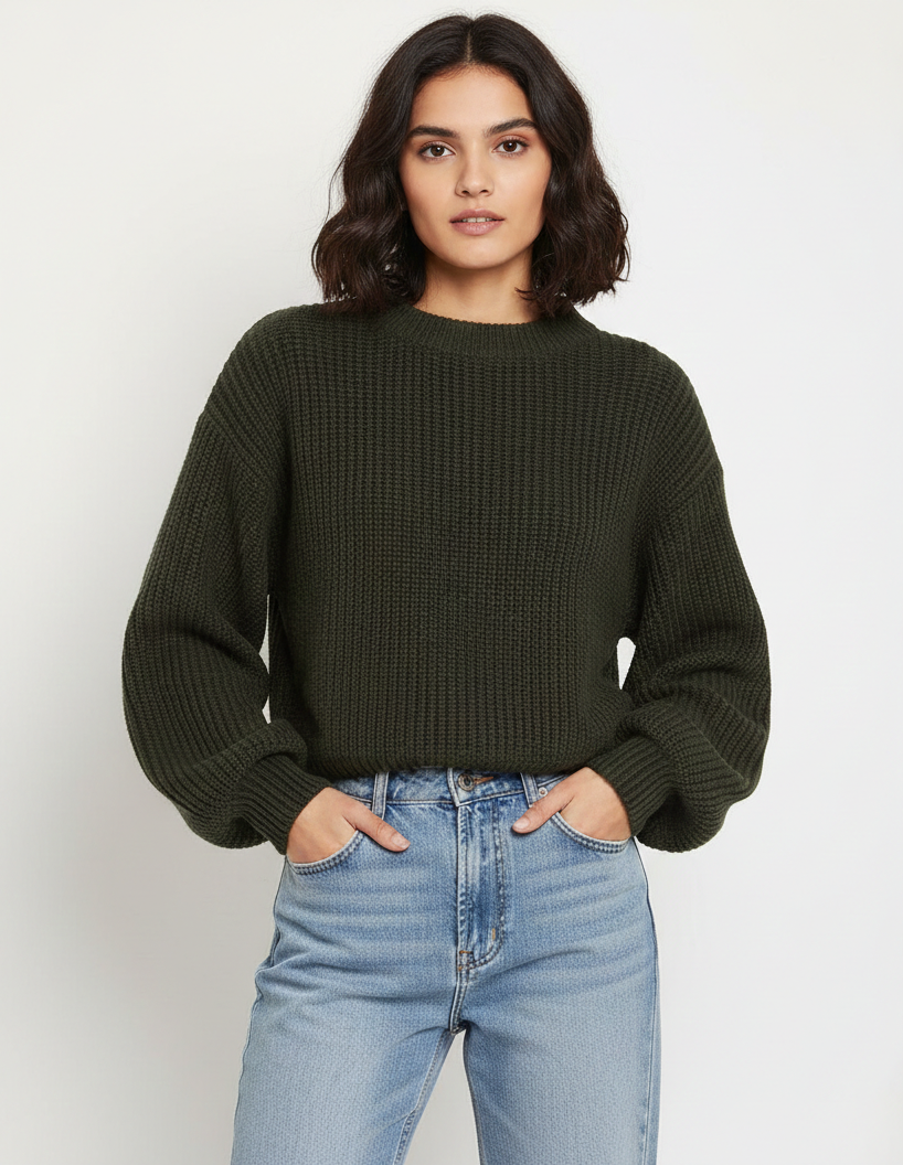 Luna Cropped Knit Sweater