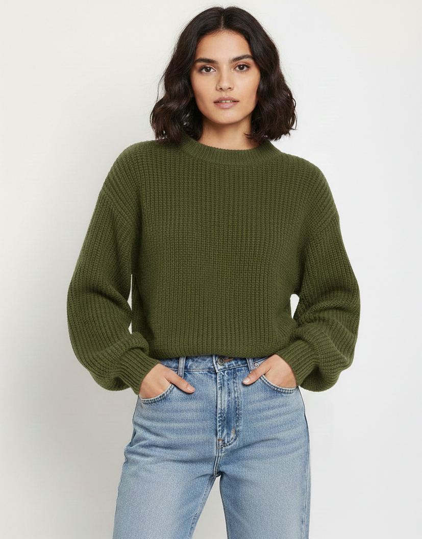 Luna Cropped Knit Sweater