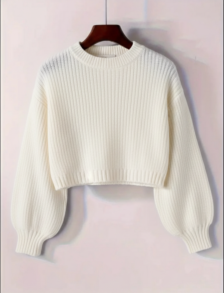 Luna Cropped Knit Sweater